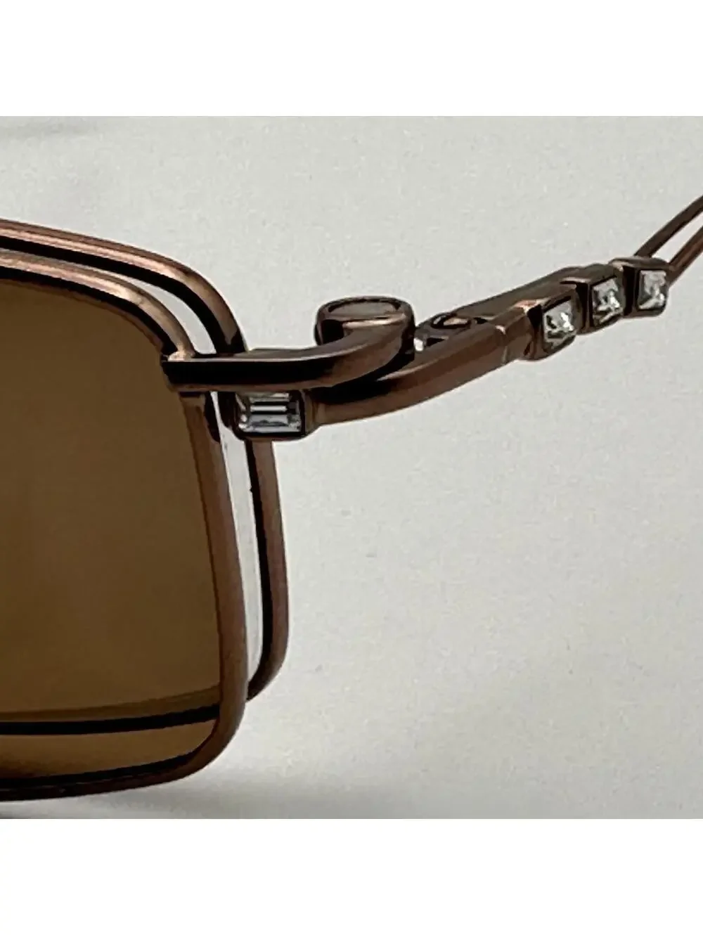 Takumi Rectangular Metal Prescription Glasses Frame with Clip-On Sunglasses